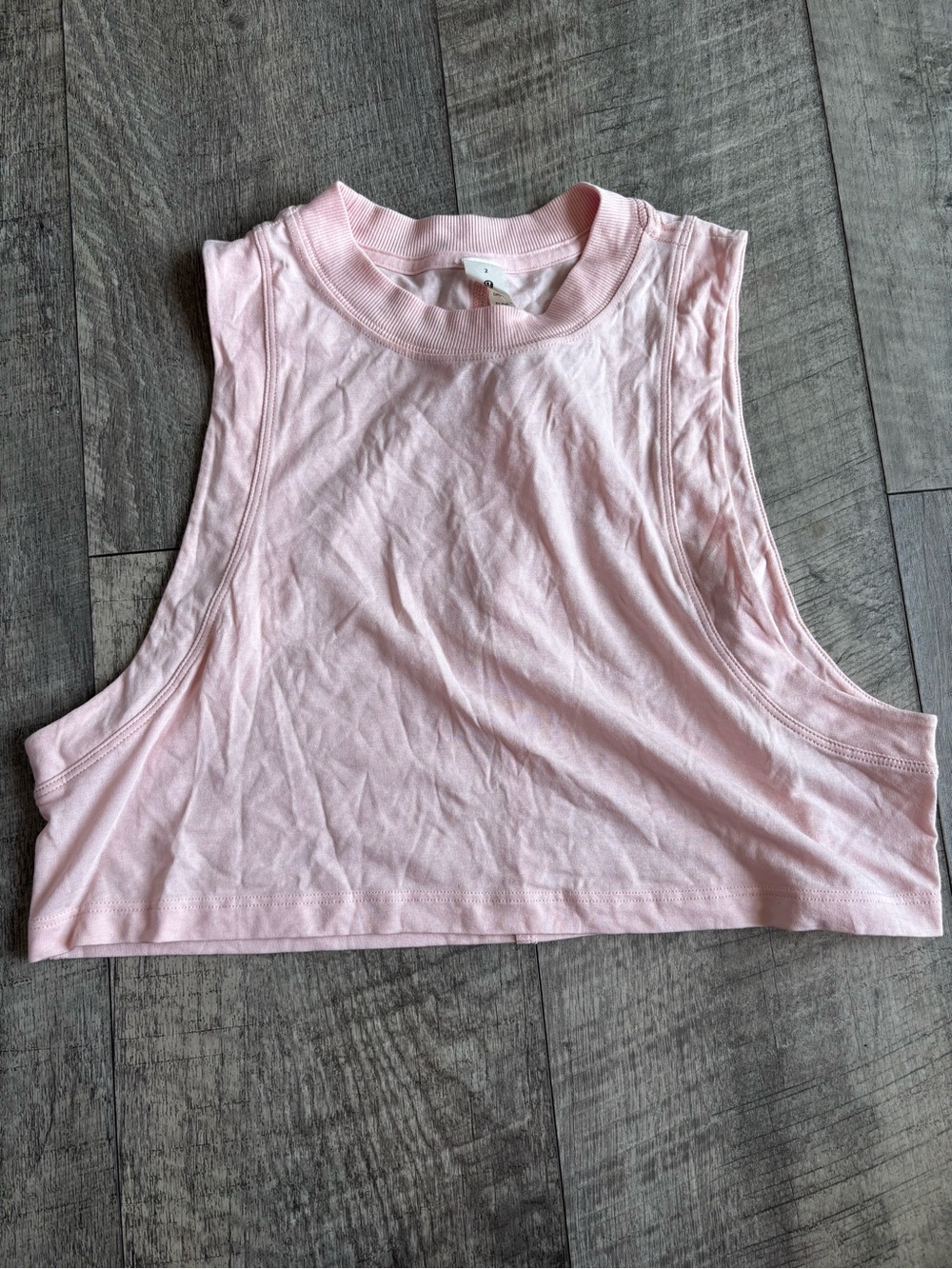 lululemon athletica Light Pink Cropped Muscle Tank